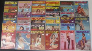 Thirty-three Photoplay magazines featuring film and TV stars including Elvis, Elizabeth Taylor,