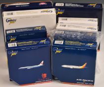 Nine Gemini Jets 1:400 scale diecast model aircraft, Australasian and Asian liveries including
