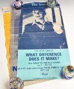 Three Smiths posters for single record releases Hand in Glove, What Difference Does It Make, and