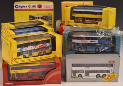 Twenty-two Corgi and other 1:76 diecast vehicles, all relating to Hong Kong public transport