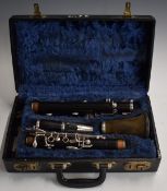 Boosey & Hawkes London '77' clarinet, serial no 124791, in original fitted case