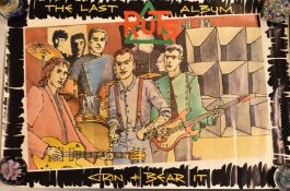 The Ruts, Grin & Bear It promotional album poster, 1980, 52 x 76cm