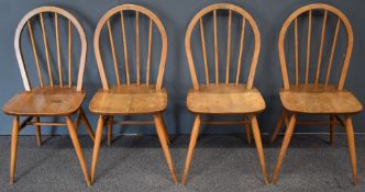 Set of four Ercol or similar Windsor chairs