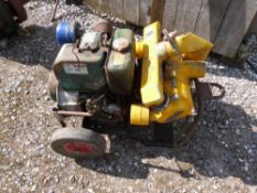 Lister A1 Diesel stationary engine with attached heavy duty water pump