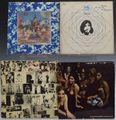 Approximately 45 albums including The Rolling Stones - Buttons, Shelter, Satanic (lenticular),