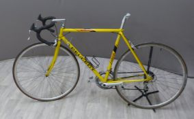 Peugeot 1000 road or racing bicycle, with Shimano gear levers and front derailleur