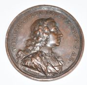 An 18thC commemorative medal William Friso Great Britain and Netherlands