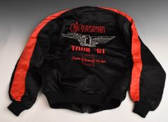Saxon heavy metal band satin 1981 tour jacket