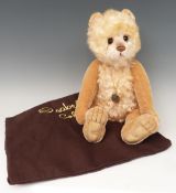 Charlie Bears Isabelle Collection Chuddy Teddy bear with blonde and tan mohair and necklace, 34cm