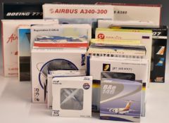 Twenty 1:400 scale diecast model aircraft, various manufacturers and liveries including China