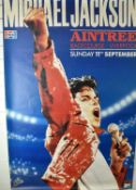Two Michael Jackson concert posters for Aintree Racecourse, Sunday September 11th, each 102 x 150cm