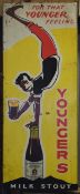 Vintage advertising sign 'Younger's Milk Stout', 76 x 30.5cm PLEASE NOTE this lot is located at