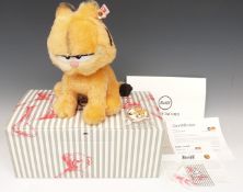 Steiff Garfield Teddy bear limited edition 211 of 1978, in original box with certificate, pin