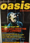 Oasis - Loch Lomond Summer 1996 poster, 100 x 150cm, unused, with 10 x 20cm window sticker