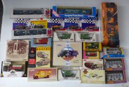 A collection of Corgi, Matchbox, Lledo and similar diecast model vehicles including Nascar,