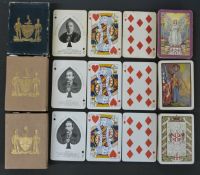 Three packs of Worshipful Company of Makers of Playing Cards WW1 interest playing cards,