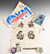 Steamhammer rock/pop advertising / point of sale poster designed by Suzy Wallace and published by