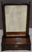 19thC mahogany dressing table mirror, W38cm