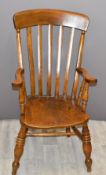 Elm seated Windsor armchair