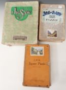 Three vintage Chad Valley Jigsaw puzzles GWR Mountains of Killarney, GWR Fringle Bridge and RMS