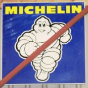 Metal advertising sign 'Michelin', 75 x 65cm PLEASE NOTE this lot is located at and will be sold