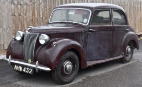 1950 Lanchester LD10 saloon motor car, registration number NHW 432, with V5 recording the last