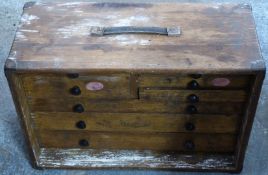 Vintage toolmaker's chest and contents