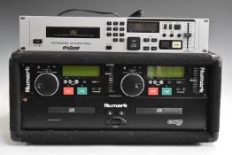 Numark CDN22 Mk4 twin deck CD player, together with a Prosound L65AA example
