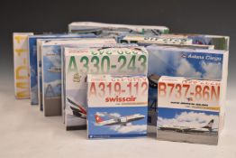 Fourteen Dragon Wings 1:400 scale diecast model aircraft, various carrier liveries including 55408