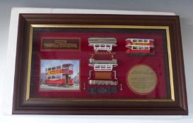 Matchbox Models of Yesteryear Preston Tramcar 1:87 scale diecast model, framed limited edition no.