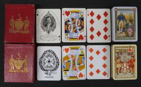 Two packs of Worshipful Company of Makers of Playing Cards playing cards, comprising 1904 and 1905