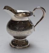 Russian silver pedestal jug, with 84 silver mark to base and maker's mark possibly IMC, height 10.