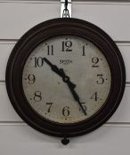 Smiths 8 day Bakelite framed wall clock with Arabic numerals and cream dial, 29cm diameter