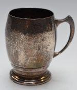 Elkington & Co George V hallmarked silver tankard, Birmingham 1935, height 8.5cm, weight 146g