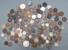 George III half crown together with some further Georgian coinage including George II halfpenny