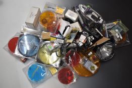 A large collection of Deben and similar of gun light and lamp accessories including dimmer switches,