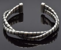 Emporio Armani silver bracelet/ bangle, 51.3g (6.2 x 6cm)