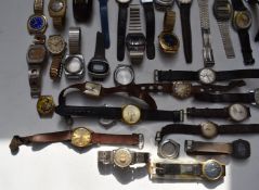 Twenty-eight gentleman's wristwatches including Leeson, Swissam, Mickey Mouse, Calverta, Limit,