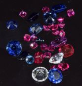 A collection of synthetic sapphires and rubies, 9.7g