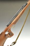 Air Arms Khamsin .22 side lever air rifle with chequered thumb hole grip, raised cheek piece,