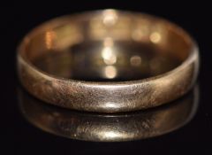 Edwardian 18ct gold wedding band/ ring, Birmingham 1902, 2g, size M
