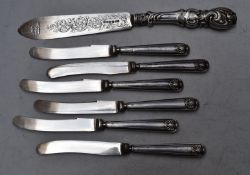 Victorian hallmarked silver letter opener or paper knife, London 1846, maker Yapp & Woodward, length