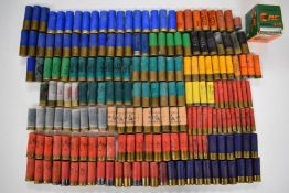 Two-hundred-and-twenty-one mainly 12 bore shotgun cartridges including collectable paper cased