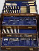 Goldsmiths & Silversmiths Co Ltd George V hallmarked silver Old English pattern canteen of cutlery