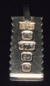 A 9ct gold ingot, 8g