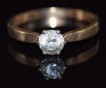 A 9ct gold ring set with paste, 2.7g, size O