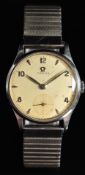 Omega gentleman's wristwatch ref. 13322 with subsidiary seconds dial, steel hands and baton hour