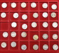 Thirty USA 'Nickel' five cent coins including Liberty, Buffalo, Jefferson and Indian head examples