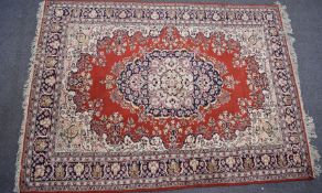 Turkoman Ladik rug on wine ground, 244 x 178cm