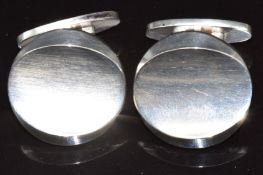 A pair of silver Georg Jensen cufflinks, 17.7g